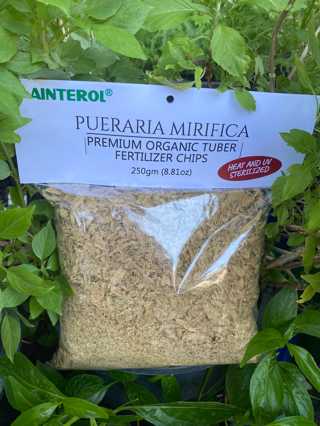 Fertilizante orgánico en chips Pueraria Mirifica, 250gm (8.81oz)